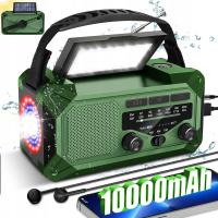 10000mah аварийное солнечное погодное радио AM FM SOS с USB зарядным устройством и компасом