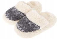 Kapcie pantofle wełniane merynos wsuwane klapki 100% wełny Woolmark 35/36
