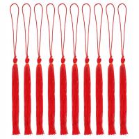 8 Sztuk Elegancka Czerwona Czapka Z Ukończeniem Szkoły Frędzle Na Ceremonie Doktoranckie