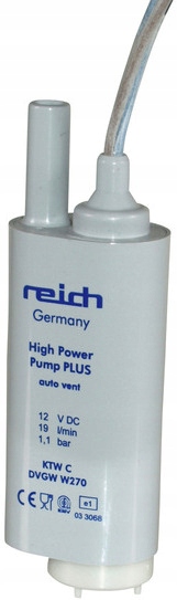 POMPA WODY ZANURZENIOWA REICH POWER PLUS 19l /min 1,1 bar 12 V