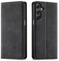 ETUI do Samsung A26 | A17 5G Zamykane Magnetyczne Skórzane czarne + Szkło