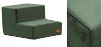 Schodki/schody do kanapy 6 kolorów velvet głębsze XS zielony