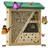 Домик для насекомых деревянная будка отель для пчел масонская бабочка XL