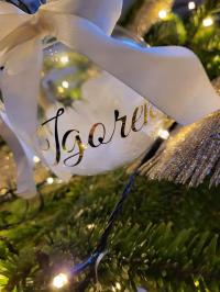 Bombka szklana personalizowana 8cm plus IMIĘ idealna na PREZENT