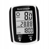 Komputer rowerowy Przewodowa temperatura z podświetleniem Auto Wakeup Czarny Biały