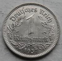 NIEMCY - 1 reichsmarka 1937 r. A - w kapslu