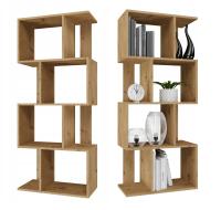 ОТКРЫТАЯ КНИЖНАЯ ПОЛКА FIESTA 4P - СОВРЕМЕННАЯ СТОЙКА ИЗ ДУБА ARTISAN