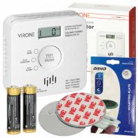 Czujnik Czadu Detektor Tlenku Węgla CO 10 LAT + BATERIE + PŁYTKA MONTAŻOWA