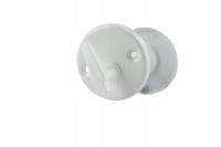 Blokada zamek do WC z pokrętłem okucie do drzwi łazienkowych kolor biały