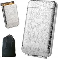 РЕТРО МЕТАЛЛИЧЕСКИЙ ПОРТСИГАР ДЛЯ 20 СИГАРЕТ 100 ММ