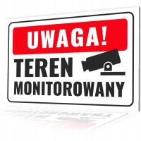 TABLICZKA TEREN MONITOROWANY OBIEKT MONITOROWANY TEREN CHRONIONY PCV 30x20