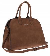 Torebka damska elegancka pojemna modna torba kuferek BSY76865 Czekoladadowa