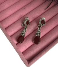 Ретро стерлингового серебра C21 Кристалл дизайн стразы клипсы