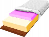 Materac 60x200x24 kokos usztywniony hr H4 hq pianka kokosowy z kokosem H3