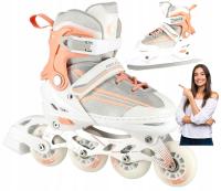 Łyżworolki Regulowane Rolki Łyżwy Z Wymienną Płozą NILS 29-33 Różowe