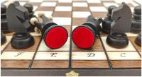 Шахматы и шашки деревянные классические обожженные 2в1 производитель 31см для детей