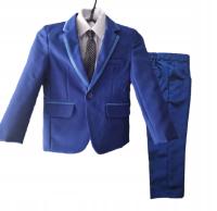 Garnitur Chłopięcy 5części Marynarka Spodnie Kamizelka Koszula - 134