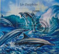 Delfiny ssaki morskie Komory blok #08212