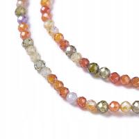 Cyrkonie - koraliki fasetowane multikolor 3mm sznur/+-140szt