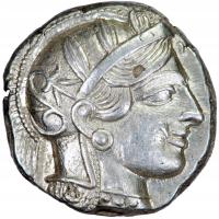 Attyka, Ateny, TETRADRACHMA, ok. 454-404 przed Chr., stan 2+, PIĘKNA