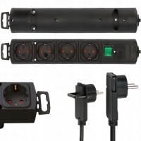 Brennenstuhl ComfortLine 4 розетки 2 м Черный