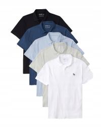 Koszulka męska Polo 5-PAK zestaw koszulek Abercrombie & Fitch L