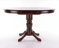 Stół okrągły rozkładany do jadalni vintage MARGO 90(125)x90 ciemny orzech