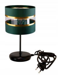 LAMPKA NOCNA LAMPA STOŁOWA BIURKOWA METALOWA DEKORACYJNA KLOSZ ABAŻUR E27