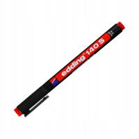 Foliopis cienkopis cienki OHP Edding 140S czerwony