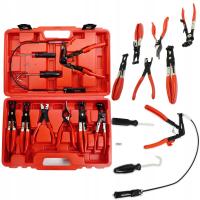 Самоблокирующиеся плоскогубцы с тросом набор из 9 шт. Серебро в чемодане