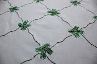 Święta w stylu vintage, cudownie haftowany obrus