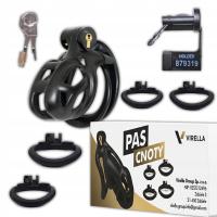 КЛЕТКА ДЛЯ ПЕНИСА ПОЯС ВЕРНОСТИ С ЗАМКОМ ДЛЯ КЛЮЧЕЙ БДСМ ЦЕЛОМУДРИЕ КЛЕТКА XS