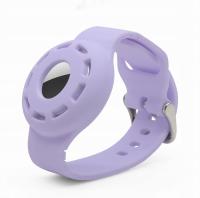 For AirTag Silicone Bracelet Strap Case Purple