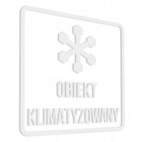 Obiekt Klimatyzowany - naklejka 10x10