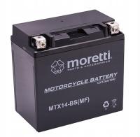 Akumulator YTX14 Moretti AGM MTX14-BS 12V 12Ah