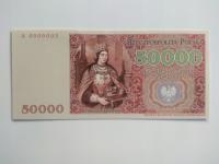 50 000 ZŁOTYCH KRÓLOWA JADWIGA STAN 1, NISKI NUMER