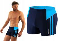 Мужские плавки-боксеры pattern bd384 темно-синие плавки Sesto Senso