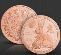 USA Year of the Rabbit 1 oz Cu.999