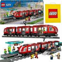 LEGO City 60423 Tramwaj miejski 53cm ze stacją - Duży zestaw +Torba