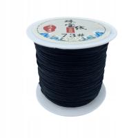 Шпагат нейлона 0.6 мм черный для ювелирных изделий, браслетов