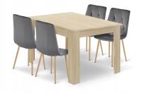 Обеденный стол со стульями Современный Для гостиной столовой кухни 4 стула серый