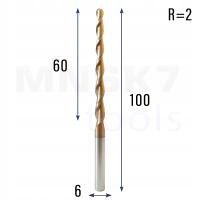 Frez czołowy, kształtowy, trzpieniowy (palcowy), walcowo-czołowy HUHAO średnica długość 100 mm VHM