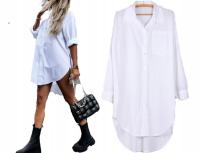 РУБАШКА ТУНИКА КАРМАН ДЛИННАЯ РУБАШКА ХЛОПОК МОДНАЯ РУБАШКА ПУГОВИЦЫ 547