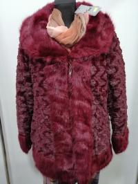 sztuczne FUTERKO kurtka BORDO_48