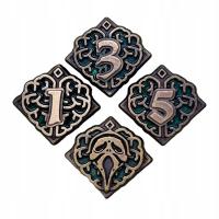 POCZYTALNOŚĆ SANITY ZESTAW 3 METALOWYCH MONET ZAMIENNIK DO ARKHAM HORROR