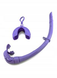 Fajka rurka zwijana snorkel z etui fioletowa