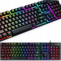 Klawiatura hybrydowa DLA GRACZY MECHANICZNA RGB LED GAMING DO GRANIA