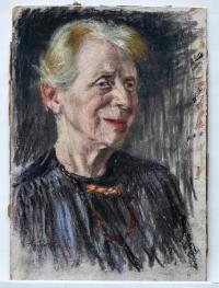 PORTRET KOBIETY MALOWANY OBRAZ PASTEL!