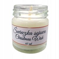 Świeczka Sojowa Christmas Wish 40 ml – Naturalna, Ręcznie Robiona na Święta