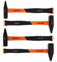 Młotek ślusarski NEO zestaw 4 szt. włókno szklane 300-1000 g